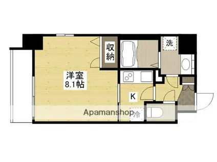 ウェンディ幟町アネクス(1K/4階)の間取り写真