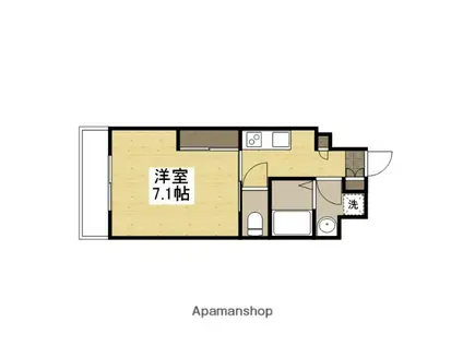 大州2丁目マンション(1K/3階)の間取り写真