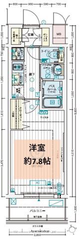 EC広島国泰寺(1K/14階)の間取り写真
