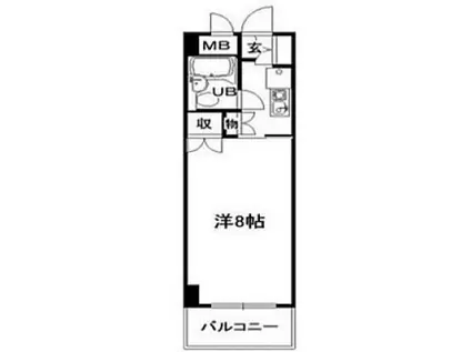 井口クインズコート(1K/2階)の間取り写真