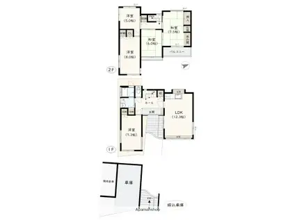 広島県広島市東区 2階建 築48年(5LDK)の間取り写真