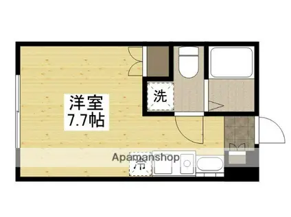 ウィートハウス(ワンルーム/1階)の間取り写真