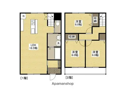 RA.CO’NTOみそら F棟(3LDK)の間取り写真