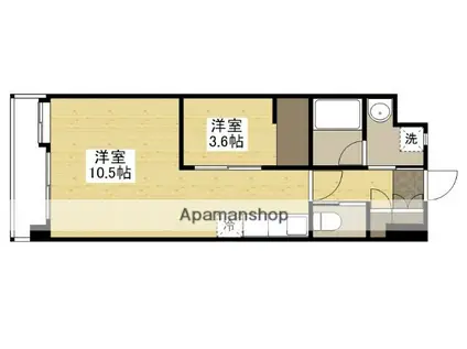 桜橋パーク(1LDK/7階)の間取り写真