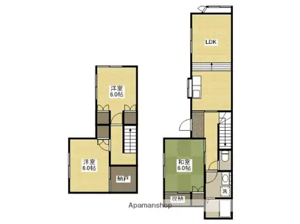 テラス高取(3SLDK)の間取り写真