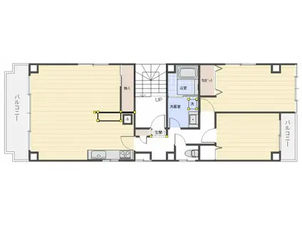 弓立ビル(2LDK/2階)の間取り写真