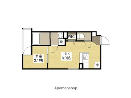 S-MOVE庚午北(1LDK/3階)の間取り写真
