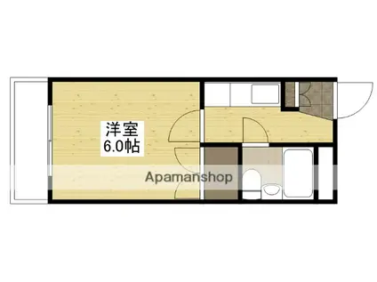 ベル旭町(1K/1階)の間取り写真