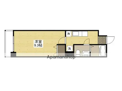 デルタ幟町(1K/8階)の間取り写真