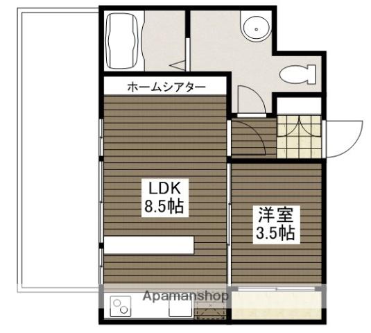 アリヴィオ(1LDK/5階)の間取り写真