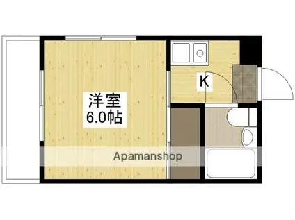 ヴェルMIYAKE(1K/4階)の間取り写真