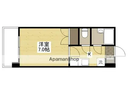 コンフォール三滝(1K/3階)の間取り写真