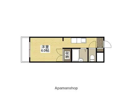 コーポヤマガタ(ワンルーム/2階)の間取り写真