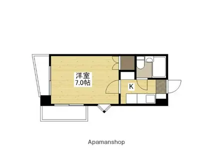 エステート小河内(1K/4階)の間取り写真