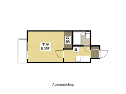 A1ビル(1DK/2階)の間取り写真