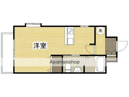 FKJ十日市ビル(ワンルーム/5階)の間取り写真