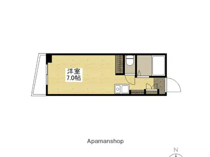 OKKビル(ワンルーム/4階)の間取り写真