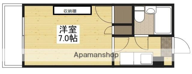 山本ビル(1K/3階)の間取り写真