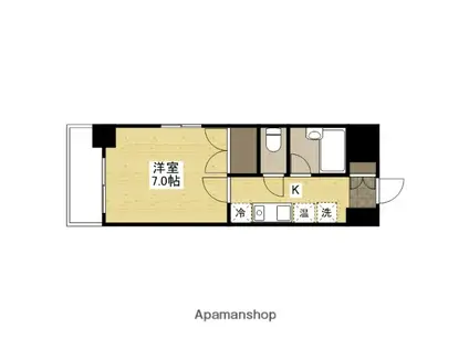 エミネンスオクダ(1K/7階)の間取り写真