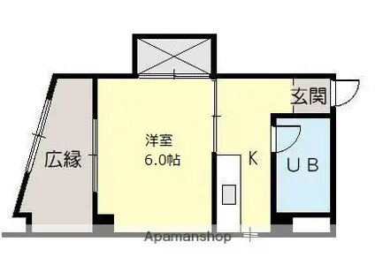 加藤ビル(1K/2階)の間取り写真