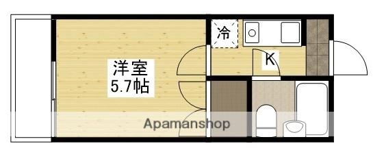 アルティメイトBUILDING.仁保(1K/2階)の間取り写真