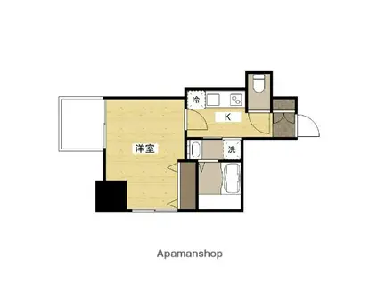 アーバンルーム平和大通(1K/7階)の間取り写真