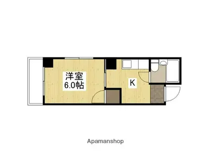 平成ビル(1K/2階)の間取り写真