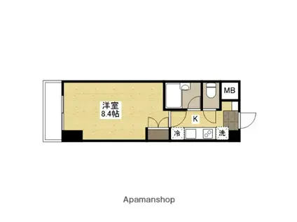 サンシャレオ城北(1K/2階)の間取り写真