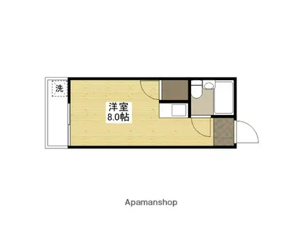 パステルクボ16(ワンルーム/4階)の間取り写真