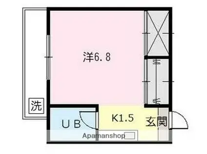 田川ビル(ワンルーム/4階)の間取り写真