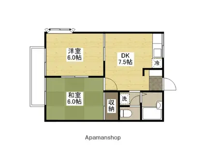 さくらハイム(2DK/2階)の間取り写真