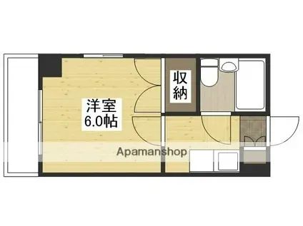 CALM楠木参番館(1K/4階)の間取り写真