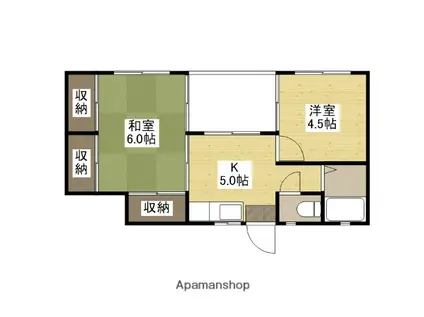吉中マンション(2K/3階)の間取り写真