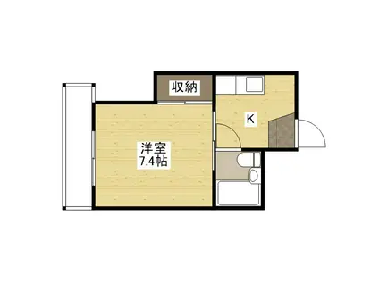 まつもとビル(1K/3階)の間取り写真
