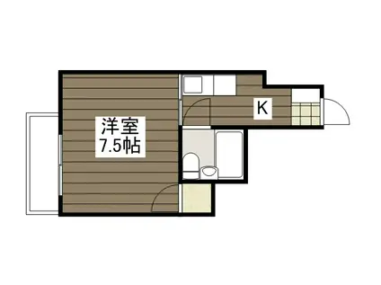 佐伯ビル(1K/5階)の間取り写真