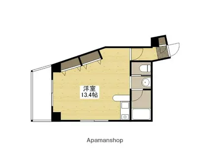 ウィステリア観音(ワンルーム/2階)の間取り写真