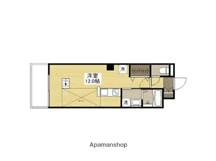 YSKBLD(ワンルーム/8階)の間取り写真