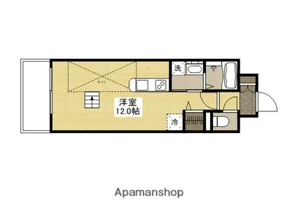 YSKBLD(ワンルーム/9階)の間取り写真