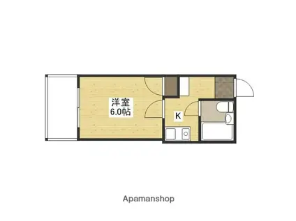 パルコープ庚午(1K/5階)の間取り写真