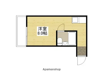 田川ビル(ワンルーム/4階)の間取り写真