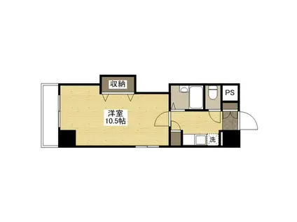 ハウスエーヌ西十日市(1K/3階)の間取り写真