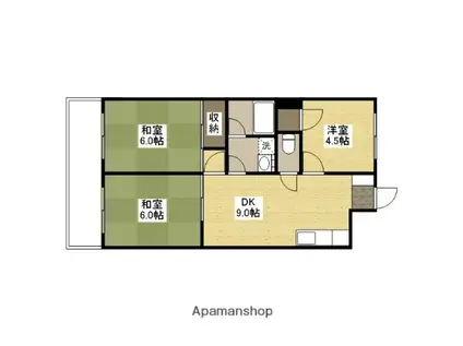 レジデンスウエキ(3DK/5階)の間取り写真