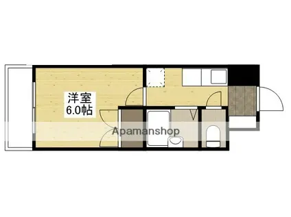 グランディールKY(1K/5階)の間取り写真