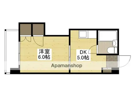 コーポ平和(1DK/4階)の間取り写真