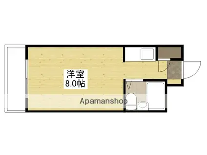 アルファ東雲(ワンルーム/1階)の間取り写真