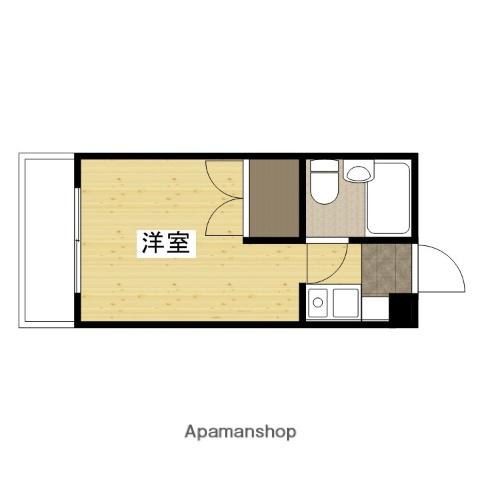 サンゴマンション(1K/6階)の間取り写真