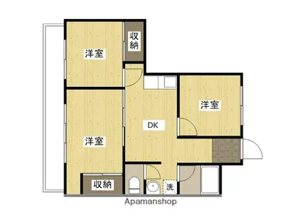 BAUHAUS天満(3DK/6階)の間取り写真