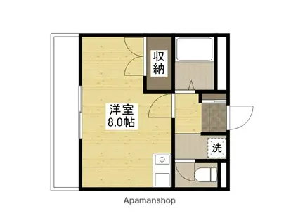 ディアハイツナカタ(ワンルーム/1階)の間取り写真