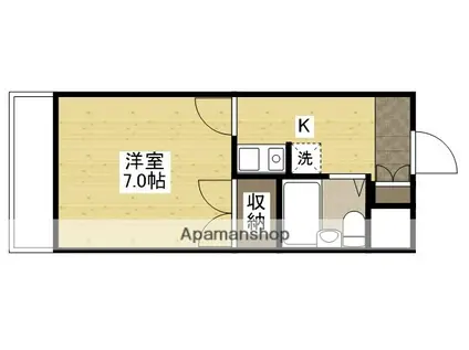 レジェンド草津南(1K/2階)の間取り写真