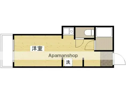 大松庚午ビル(ワンルーム/4階)の間取り写真